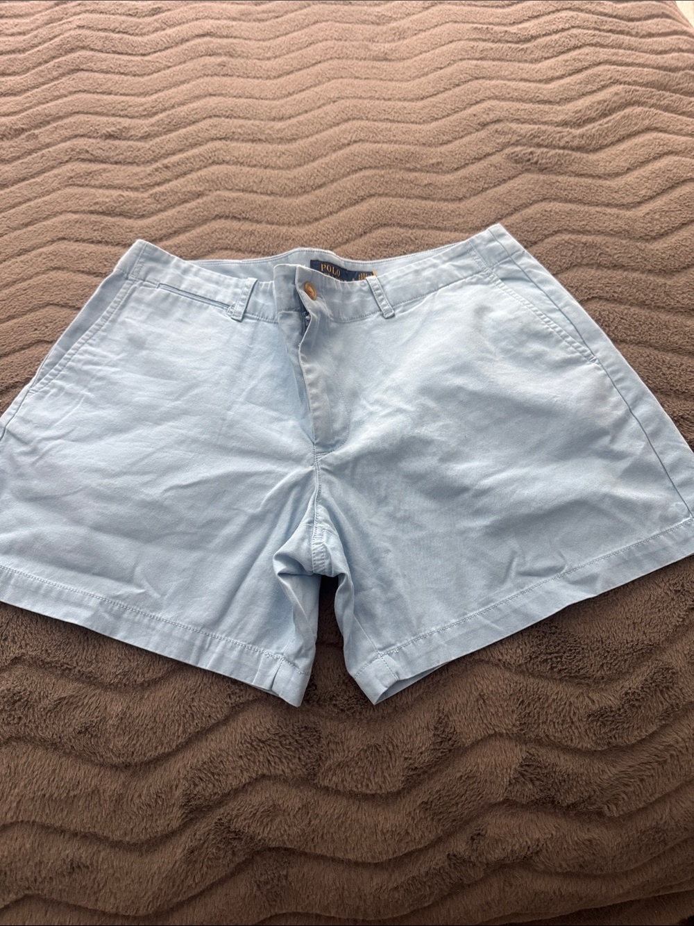 Polo by Ralph Lauren Light Blue Cotton Chino Shorts - Men